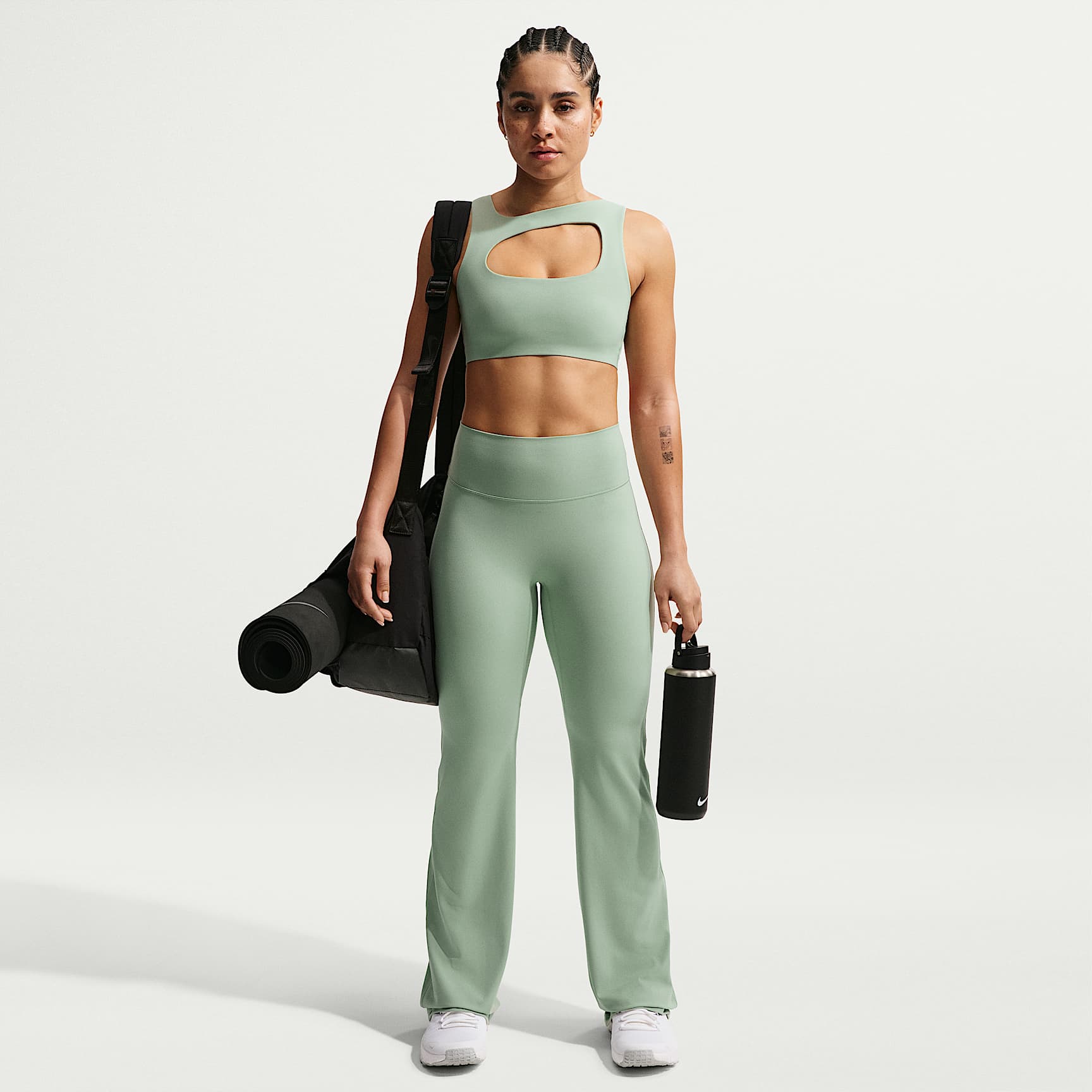 Nike Zenvy Women's High-Waisted Flared Leggings with No Front Seam